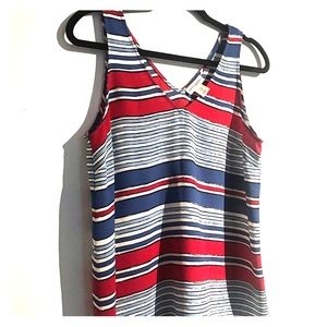 *NWOT* Artisan NY Red/White/Blue Stripe Loose Tank